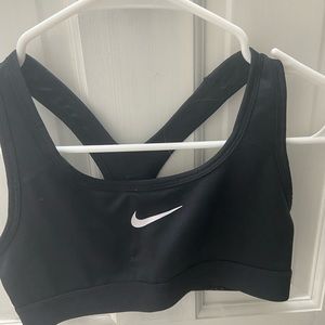 Girls Black Nike Sports Bra